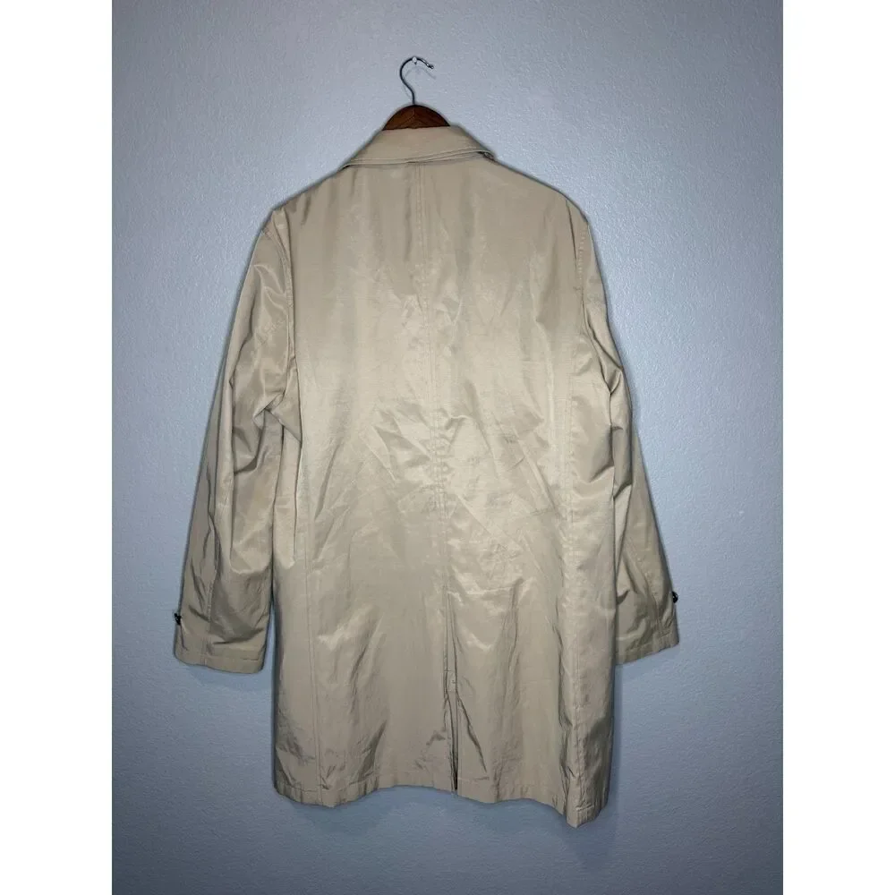 Lauren Ralph Lauren Trench Coat Men's 42L Tan Classic Long Coat